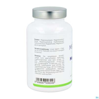 Magnesium Kapseln Komplex -melasan 610mg 180st, A-Nr.: 2673074 - 04