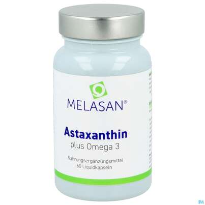 Sie sehen eine Packung Astaxanthin Plus Omega 3 Licaps Melasan 60st, Produktbild: 01 Astaxanthin Plus Omega 3 Licaps Melasan 60st, A-Nr.: 3253492 - 01