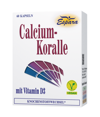 Sie sehen eine Packung Espara Calcium-Korallen Kapseln, Produktbild: 01 Espara Calcium-Korallen Kapseln, A-Nr.: 3337562 - 01
