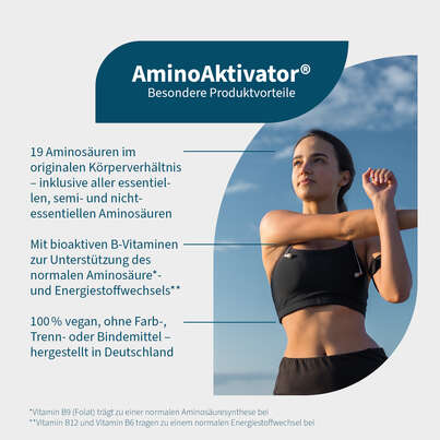 Sie sehen eine Packung NatuGena AminoAktivator Kapseln, Produktbild: 02 NatuGena AminoAktivator Kapseln, A-Nr.: 5719121 - 02