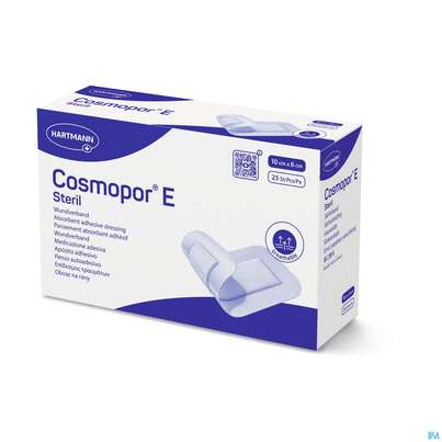 Sie sehen eine Packung Wundverband Cosmopor/e Steril Selbstklebend 6x 10cm 25st, Produktbild: 03 Wundverband Cosmopor/e Steril Selbstklebend 6x 10cm 25st, A-Nr.: 2773723 - 03