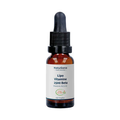 Sie sehen eine Packung NatuGena LipoVitamine 2500 Beta Tropfen, Produktbild: 01 NatuGena LipoVitamine 2500 Beta Tropfen, A-Nr.: 5990102 - 01