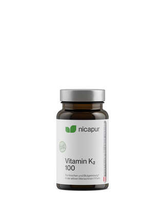 Sie sehen eine Packung nicapur Vitamin K2, Produktbild: 01 nicapur Vitamin K2, A-Nr.: 4734940 - 01