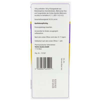 Sie sehen eine Packung Kamillosan Flüssigkeit 500ml, Produktbild: 07 Kamillosan Flüssigkeit 500ml, A-Nr.: 4465291 - 07