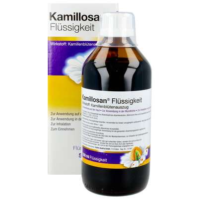 Sie sehen eine Packung Kamillosan Flüssigkeit 500ml, Produktbild: 10 Kamillosan Flüssigkeit 500ml, A-Nr.: 4465291 - 10