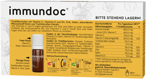 immundoc® DIREKT Trinkfläschchen, A-Nr.: 3896020 - 02