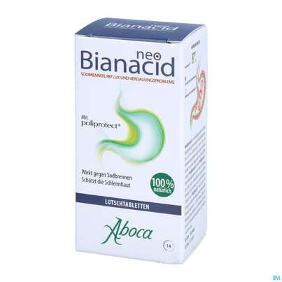Sie sehen eine Packung Aboca Neobianacid Tabl Uebersaeuerung +reflux Ab 6 Jahren 14st, Produktbild: 05 Aboca Neobianacid Tabl Uebersaeuerung +reflux Ab 6 Jahren 14st, A-Nr.: 5571931 - 05