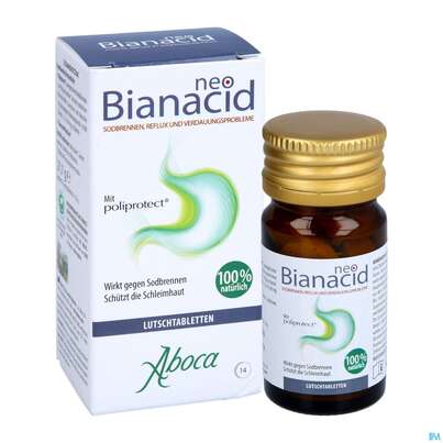 Sie sehen eine Packung Aboca Neobianacid Tabl Uebersaeuerung +reflux Ab 6 Jahren 14st, Produktbild: 07 Aboca Neobianacid Tabl Uebersaeuerung +reflux Ab 6 Jahren 14st, A-Nr.: 5571931 - 07