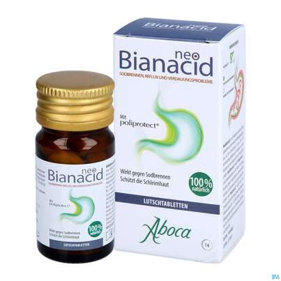 Sie sehen eine Packung Aboca Neobianacid Tabl Uebersaeuerung +reflux Ab 6 Jahren 14st, Produktbild: 06 Aboca Neobianacid Tabl Uebersaeuerung +reflux Ab 6 Jahren 14st, A-Nr.: 5571931 - 06