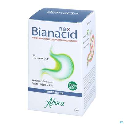 Sie sehen eine Packung Aboca Neobianacid Tabl Uebersaeuerung +reflux Ab 6 Jahren 45st, Produktbild: 06 Aboca Neobianacid Tabl Uebersaeuerung +reflux Ab 6 Jahren 45st, A-Nr.: 5571948 - 06
