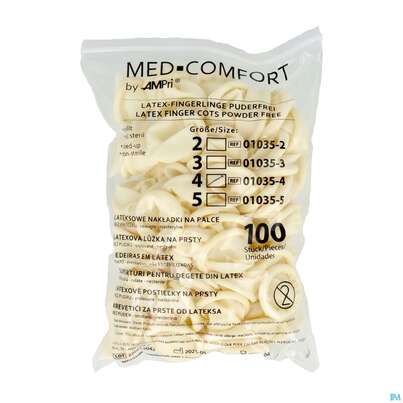 Sie sehen eine Packung Fingerlinge Kondom Gr 4 100st, Produktbild: 03 Fingerlinge Kondom Gr 4 100st, A-Nr.: 1512618 - 03