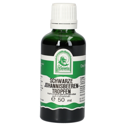 Sie sehen eine Packung SCHWARZE JOHANNISBEEREN TROPFEN 50 ML, Produktbild: 01 SCHWARZE JOHANNISBEEREN TROPFEN 50 ML, A-Nr.: 4402793 - 01