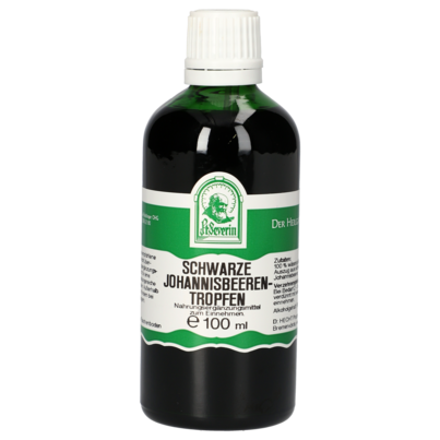 Sie sehen eine Packung SCHWARZE JOHANNISBEEREN TROPFEN 100 ML, Produktbild: 01 SCHWARZE JOHANNISBEEREN TROPFEN 100 ML, A-Nr.: 4402801 - 01