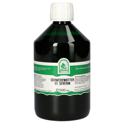 Sie sehen eine Packung SCHWEDENBITTER ST. SEVERIN 500 ML, Produktbild: 01 SCHWEDENBITTER ST. SEVERIN 500 ML, A-Nr.: 1625848 - 01