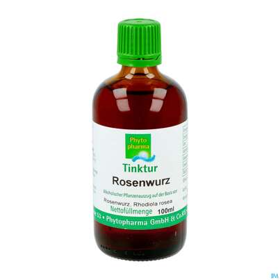 Sie sehen eine Packung Rosenwurz Tinktur Phytopharma 100ml, Produktbild: 04 Rosenwurz Tinktur Phytopharma 100ml, A-Nr.: 4434965 - 04
