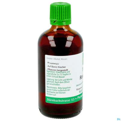 Sie sehen eine Packung Rosenwurz Tinktur Phytopharma 100ml, Produktbild: 11 Rosenwurz Tinktur Phytopharma 100ml, A-Nr.: 4434965 - 11