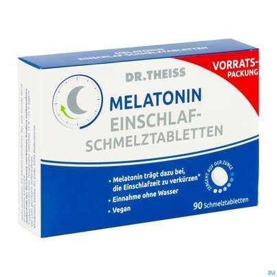 Melatonin Einschlaf-schmelztabl Dr.theiss 90st, A-Nr.: 5876547 - 02