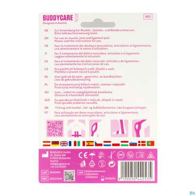 Tape Buddycare/med Kinesiologie Latexfrei 5cmx 5m Pink Rosa 1st, A-Nr.: 5845044 - 04
