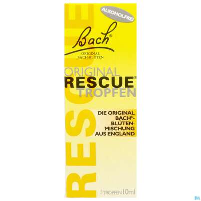 Sie sehen eine Packung 39 Rescura Remedy Notfalltropfen Ohne Alkohol 10ml, Produktbild: 01 39 Rescura Remedy Notfalltropfen Ohne Alkohol 10ml, A-Nr.: 4089132 - 01