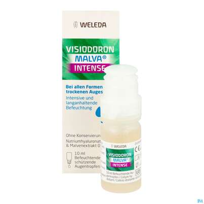Sie sehen eine Packung Augentropfen Visiodoron Malva Intense 10ml, Produktbild: 12 Augentropfen Visiodoron Malva Intense 10ml, A-Nr.: 5946839 - 12