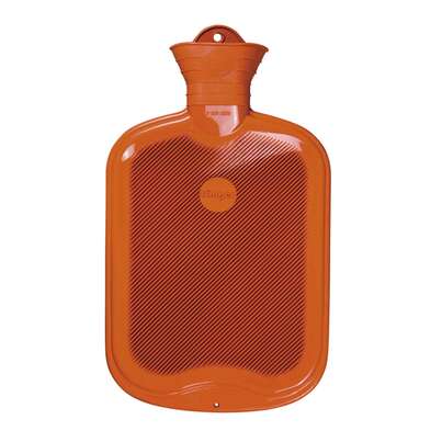 Sie sehen eine Packung Wärmflasche einseitig mit Lamelle orange, Produktbild: 01 Wärmflasche einseitig mit Lamelle orange, A-Nr.: 5397545 - 01