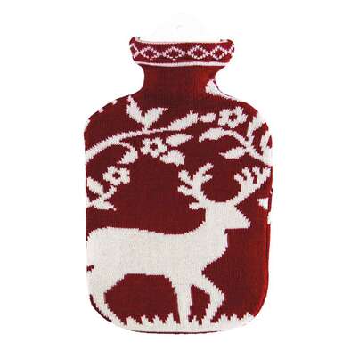 Sie sehen eine Packung Wärmflasche Strick Öko-Tex Hirsch 2,0L, Produktbild: 01 Wärmflasche Strick Öko-Tex Hirsch 2,0L, A-Nr.: 5398361 - 01