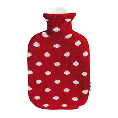 Sie sehen eine Packung Wärmflasche Strick Öko-Tex Feuerrot 2,0L, Produktbild: 01 Wärmflasche Strick Öko-Tex Feuerrot 2,0L, A-Nr.: 5398326 - 01