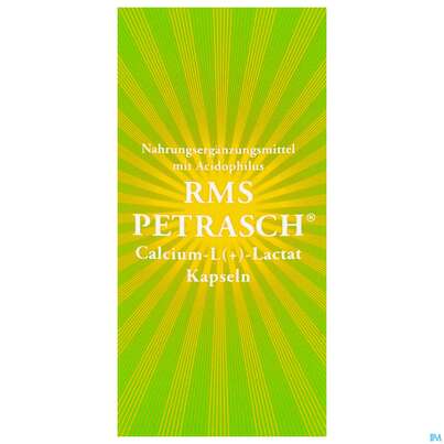 Sie sehen eine Packung Rms-petrasch Kapseln +acidophilus Calcium L (+) Lactat Petrasch 60st, Produktbild: 01 Rms-petrasch Kapseln +acidophilus Calcium L (+) Lactat Petrasch 60st, A-Nr.: 2332479 - 01