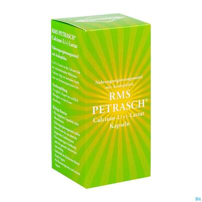 Sie sehen eine Packung Rms-petrasch Kapseln +acidophilus Calcium L (+) Lactat Petrasch 60st, Produktbild: 02 Rms-petrasch Kapseln +acidophilus Calcium L (+) Lactat Petrasch 60st, A-Nr.: 2332479 - 02