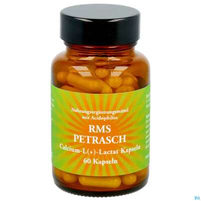 Sie sehen eine Packung Rms-petrasch Kapseln +acidophilus Calcium L (+) Lactat Petrasch 60st, Produktbild: 09 Rms-petrasch Kapseln +acidophilus Calcium L (+) Lactat Petrasch 60st, A-Nr.: 2332479 - 09