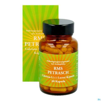 Sie sehen eine Packung Rms-petrasch Kapseln +acidophilus Calcium L (+) Lactat Petrasch 60st, Produktbild: 12 Rms-petrasch Kapseln +acidophilus Calcium L (+) Lactat Petrasch 60st, A-Nr.: 2332479 - 12