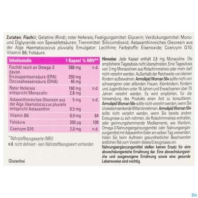 Sie sehen eine Packung Armolipid Woman 50+ Softgel Kapseln 30st, Produktbild: 04 Armolipid Woman 50+ Softgel Kapseln 30st, A-Nr.: 5975456 - 04