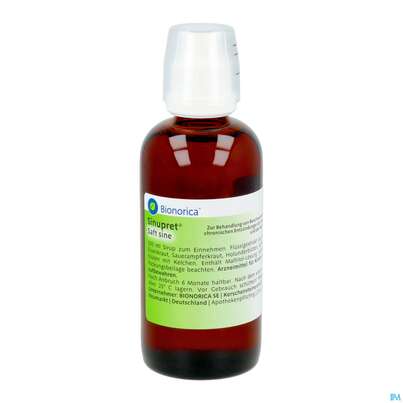Sie sehen eine Packung Sinupret Saft Sine 100ml, Produktbild: 10 Sinupret Saft Sine 100ml, A-Nr.: 5536774 - 10