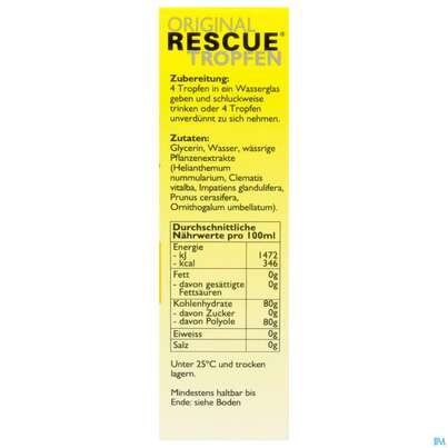 Bachblueten -apopharm 39 Rescue Tropfen 20ml, A-Nr.: 4089149 - 07
