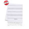 Sie sehen eine Packung LeStoff Hamamtuch White-Silver, Produktbild: 02 LeStoff Hamamtuch White-Silver, A-Nr.: 5839842 - 02