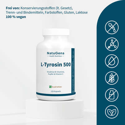 NatuGena L-Tyrosin 500 Kapseln, A-Nr.: 5926802 - 03