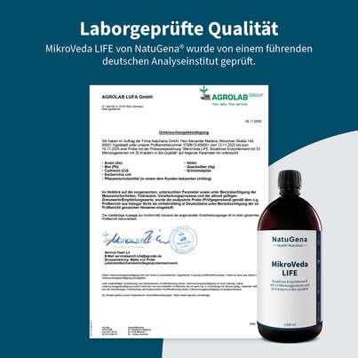 Sie sehen eine Packung NatuGena MikroVeda LIFE Flüssigkeit, Produktbild: 08 NatuGena MikroVeda LIFE Flüssigkeit, A-Nr.: 5926759 - 08