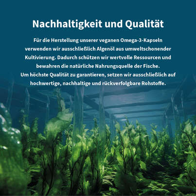 Sie sehen eine Packung NatuGena Omega-3 Vegane Kapseln, Produktbild: 07 NatuGena Omega-3 Vegane Kapseln, A-Nr.: 5847310 - 07