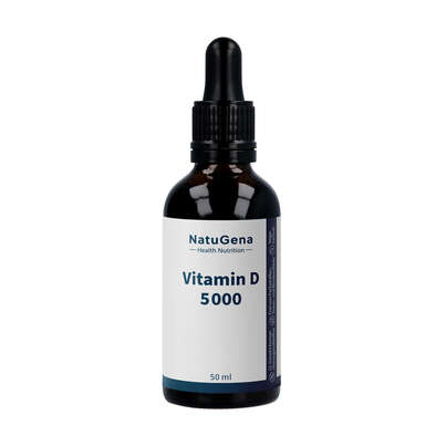 Sie sehen eine Packung NatuGena Vitamin D 5000 Tropfen, Produktbild: 01 NatuGena Vitamin D 5000 Tropfen, A-Nr.: 5699594 - 01