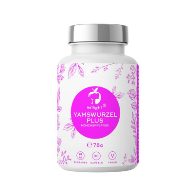 Sie sehen eine Packung Naturvit® Yamswurzel plus Mönchspfeffer, Produktbild: 01 Naturvit® Yamswurzel plus Mönchspfeffer, A-Nr.: 5667329 - 01