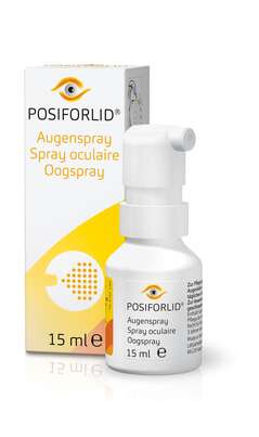 Sie sehen eine Packung Posiforlid® Augenspray, Produktbild: 01 Posiforlid® Augenspray, A-Nr.: 5713118 - 01