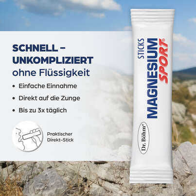 Sie sehen eine Packung Dr. Böhm Magnesium Sport Sticks, Produktbild: 05 Dr. Böhm Magnesium Sport Sticks, A-Nr.: 3979504 - 05