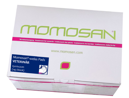 MOMOSAN-weiss Pads VETERINÄR 15x10x2cm, 143 Stück, A-Nr.: 5959322 - 01