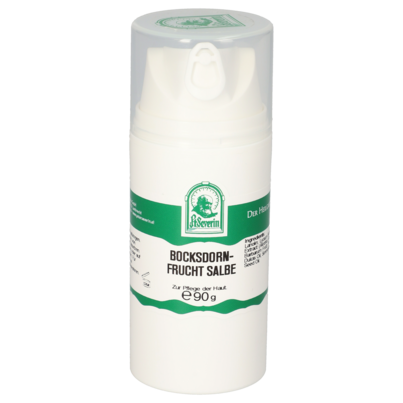Sie sehen eine Packung BOCKSDORNFRUCHT SALBE 90 G, Produktbild: 01 BOCKSDORNFRUCHT SALBE 90 G, A-Nr.: 5902233 - 01