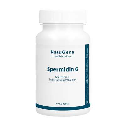 Sie sehen eine Packung NatuGena Spermidin 6 Kapseln, Produktbild: 01 NatuGena Spermidin 6 Kapseln, A-Nr.: 5877363 - 01