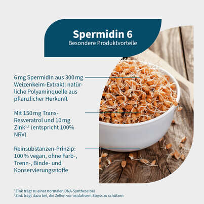 Sie sehen eine Packung NatuGena Spermidin 6 Kapseln, Produktbild: 02 NatuGena Spermidin 6 Kapseln, A-Nr.: 5877363 - 02