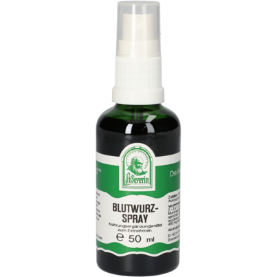 Sie sehen eine Packung BLUTWURZ SPRAY 50 ML, Produktbild: 01 BLUTWURZ SPRAY 50 ML, A-Nr.: 4566543 - 01