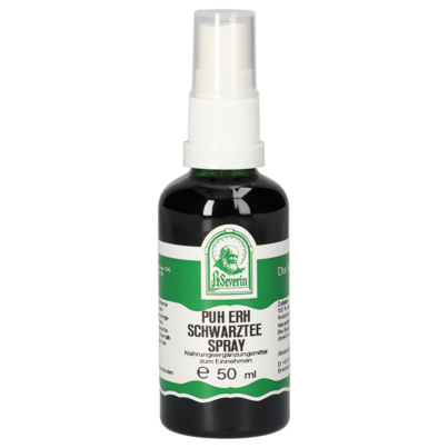 Sie sehen eine Packung PU-ERH SCHWARZTEE SPRAY 50 ML, Produktbild: 01 PU-ERH SCHWARZTEE SPRAY 50 ML, A-Nr.: 5182052 - 01