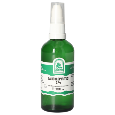 Sie sehen eine Packung SALICYLSPIRITUS 2% 100 ML, Produktbild: 01 SALICYLSPIRITUS 2% 100 ML, A-Nr.: 5341438 - 01