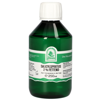Sie sehen eine Packung SALICYLSPIRITUS 2% 250 ML, Produktbild: 01 SALICYLSPIRITUS 2% 250 ML, A-Nr.: 5341444 - 01